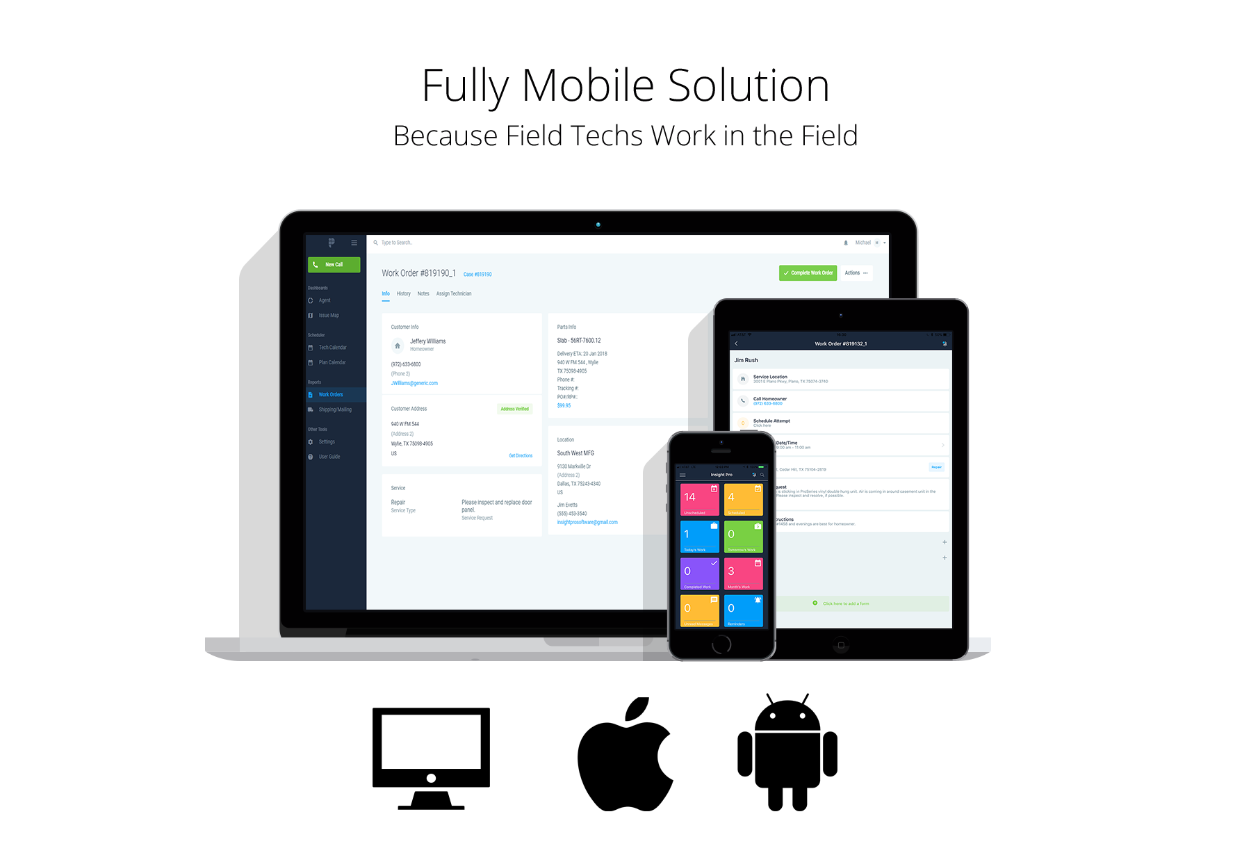 Fully Mobile Solution - InsightPro Warranty Claims Management