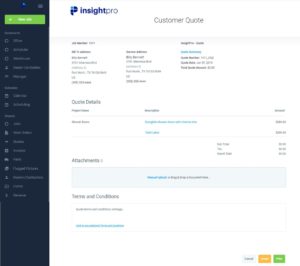 InsightPro Customer Quote